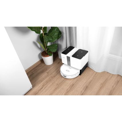 Concept VR4050 - Aspirador robô inteligente com mopa 2 em 1 OPTIMUS AQUA PRO LASER 3D 600W/230V 5200 mAh Wi-Fi branco