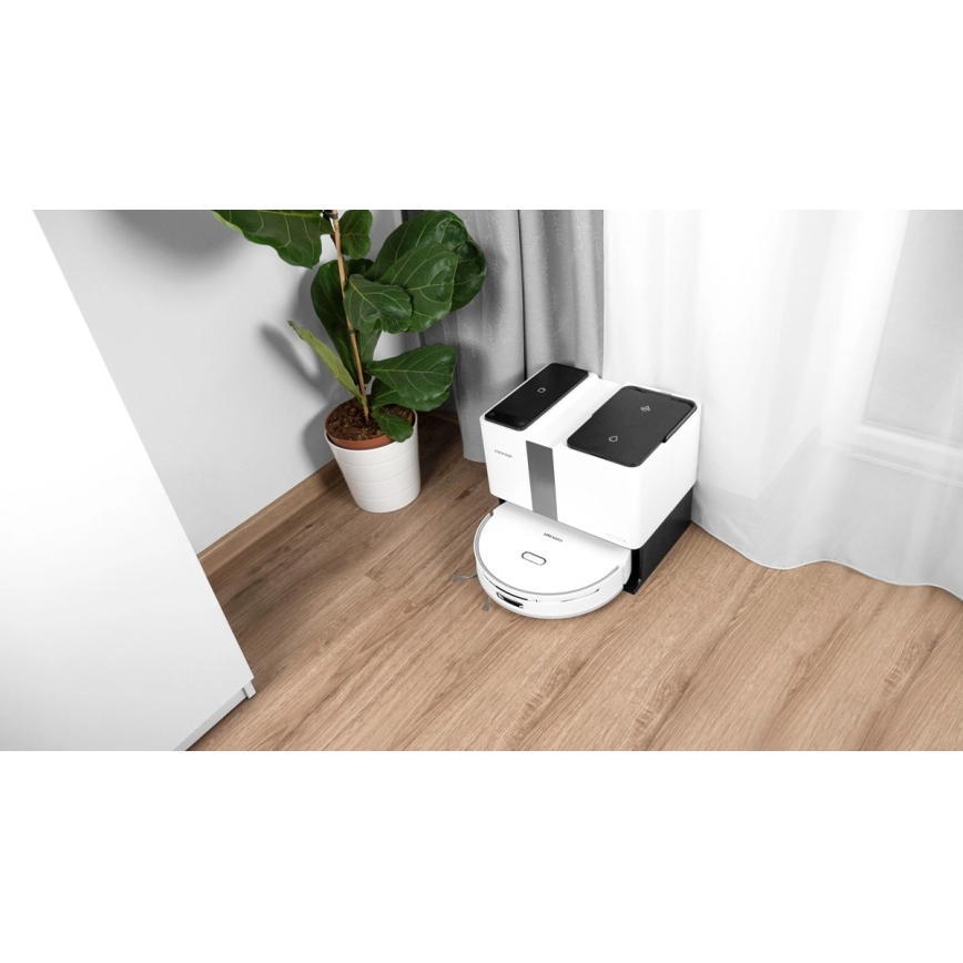 Concept VR4050 - Aspirador robô inteligente com mopa 2 em 1 OPTIMUS AQUA PRO LASER 3D 600W/230V 5200 mAh Wi-Fi branco