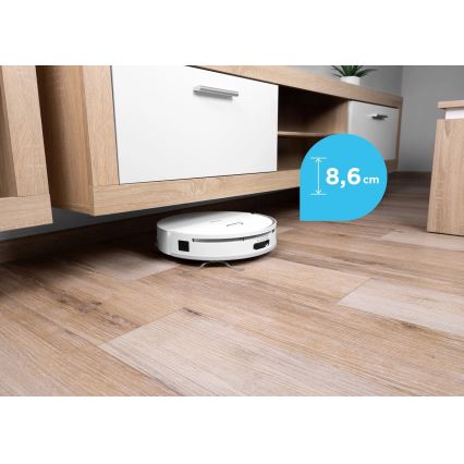 Concept VR4050 - Aspirador robô inteligente com mopa 2 em 1 OPTIMUS AQUA PRO LASER 3D 600W/230V 5200 mAh Wi-Fi branco