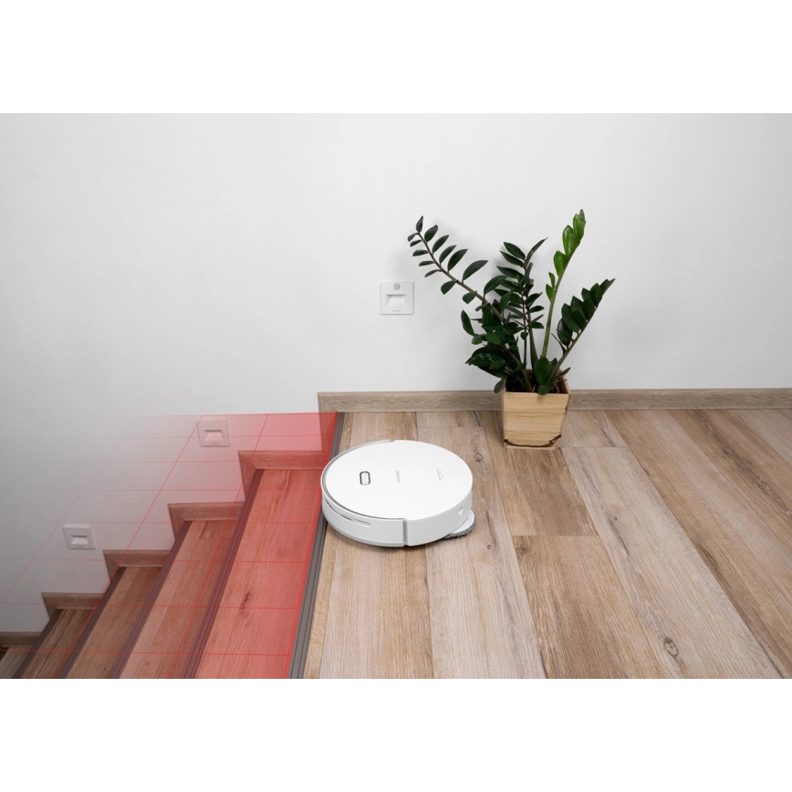 Concept VR4050 - Aspirador robô inteligente com mopa 2 em 1 OPTIMUS AQUA PRO LASER 3D 600W/230V 5200 mAh Wi-Fi branco