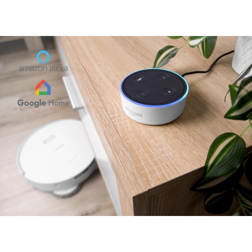 Concept VR4050 - Aspirador robô inteligente com mopa 2 em 1 OPTIMUS AQUA PRO LASER 3D 600W/230V 5200 mAh Wi-Fi branco