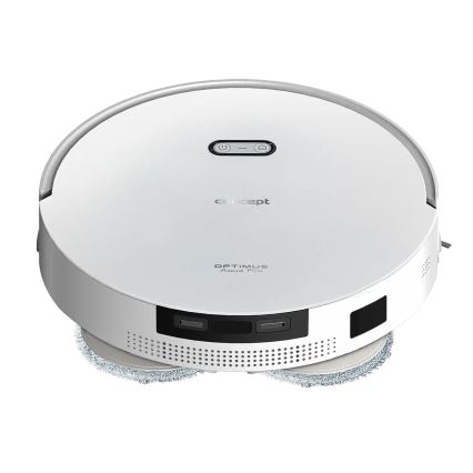Concept VR4050 - Aspirador robô inteligente com mopa 2 em 1 OPTIMUS AQUA PRO LASER 3D 600W/230V 5200 mAh Wi-Fi branco