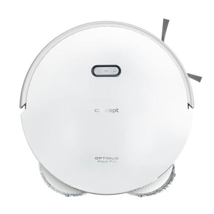 Concept VR4050 - Aspirador robô inteligente com mopa 2 em 1 OPTIMUS AQUA PRO LASER 3D 600W/230V 5200 mAh Wi-Fi branco