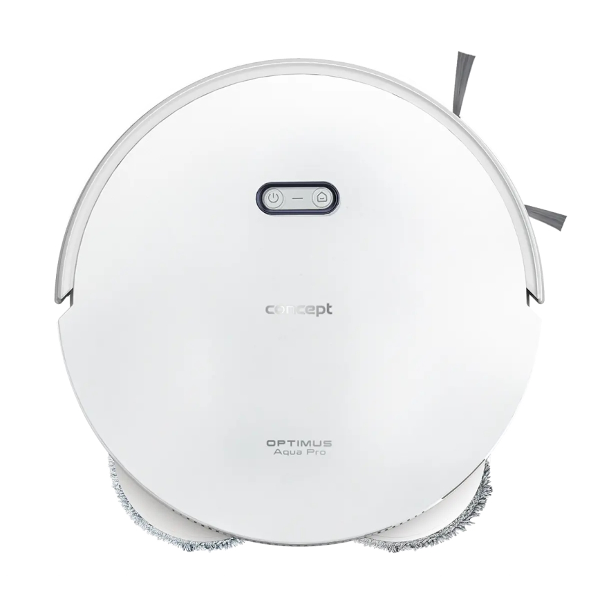 Concept VR4050 - Aspirador robô inteligente com mopa 2 em 1 OPTIMUS AQUA PRO LASER 3D 600W/230V 5200 mAh Wi-Fi branco