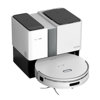 Concept VR4050 - Aspirador robô inteligente com mopa 2 em 1 OPTIMUS AQUA PRO LASER 3D 600W/230V 5200 mAh Wi-Fi branco