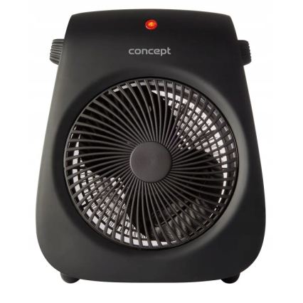 Concept vt7041 - Ventilador com aquecedor integrado 1000/2000W/230V preto