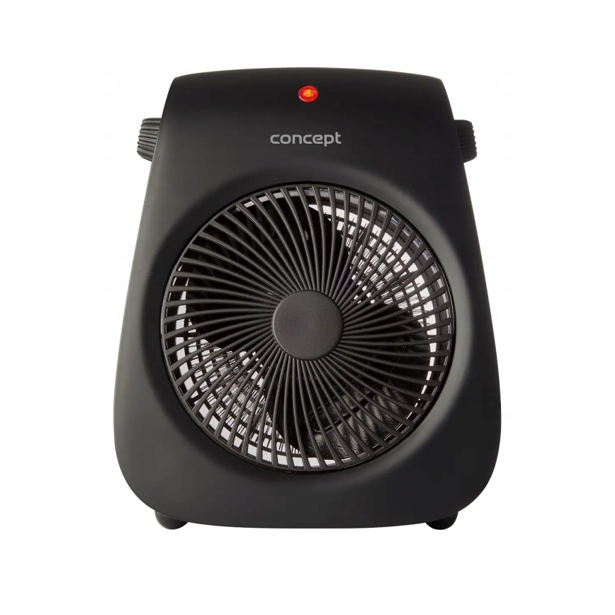 Concept vt7041 - Ventilador com aquecedor integrado 1000/2000W/230V preto