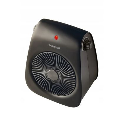 Concept vt7041 - Ventilador com aquecedor integrado 1000/2000W/230V preto