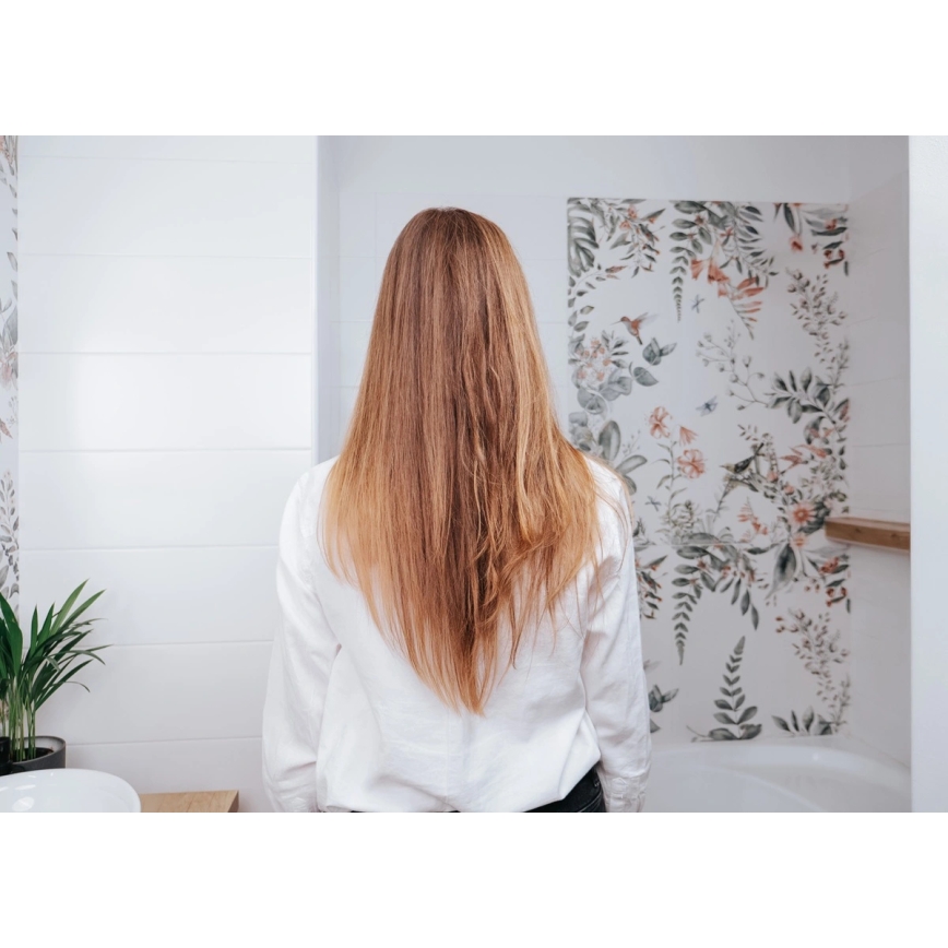 Concept VZ2110 - Prancha alisadora de cabelo GLAM STYLE 48W/230V branca/ouro rosa