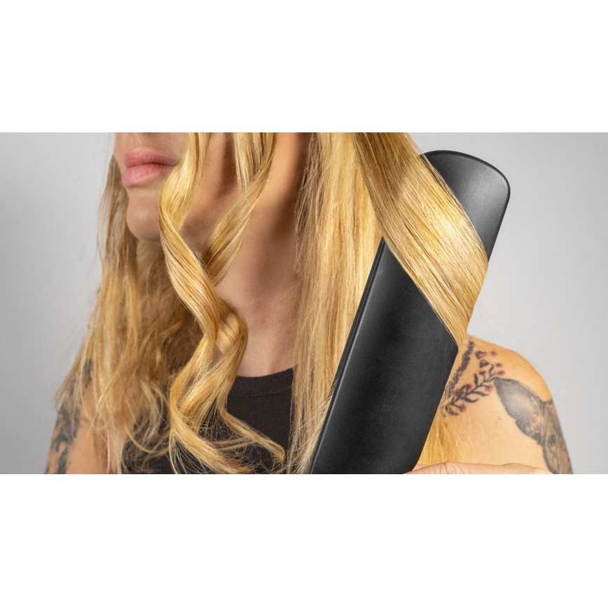 Concept VZ6010 - Alisador de cabelo a vapor com visor LED ELITE STEAM BOOST 54W/230V preto