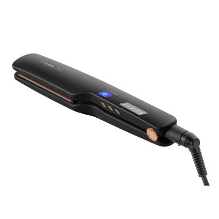Concept VZ6010 - Alisador de cabelo a vapor com visor LED ELITE STEAM BOOST 54W/230V preto