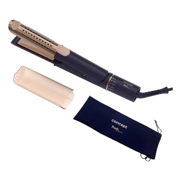 Concept VZ8100 - Prancha alisadora PROFI CARE 60W/230V azul/dourado