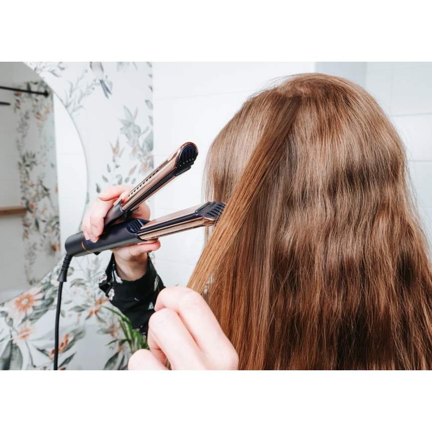 Concept VZ8100 - Prancha alisadora PROFI CARE 60W/230V azul/dourado