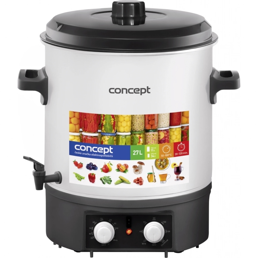 Concept ZH0030 - Caldeira de conservação 27 l 2000W/230V branco/preto