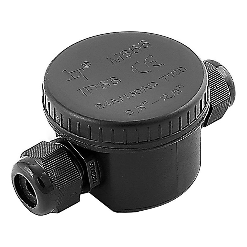 Conector de ligação à prova d'água IP66 preto