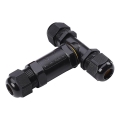 Conector de ligação à prova d'água IP68 preto
