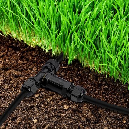 Conector de ligação à prova d'água IP68 preto