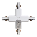 Conector para iluminações em sistema de carril trifásico TRACK branco tipo +