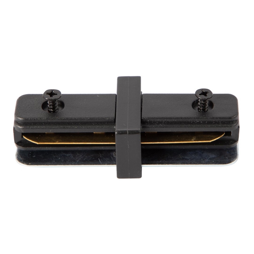 Conector para luzes no sistema de carris monofásico direito preto