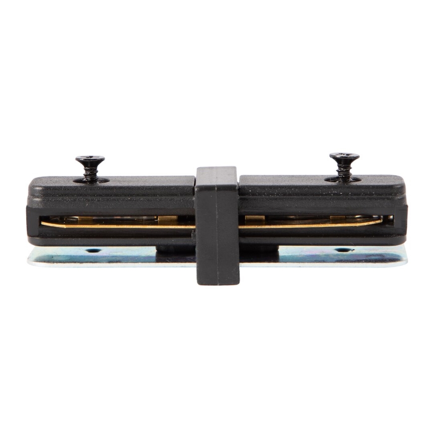 Conector para luzes no sistema de carris monofásico direito preto