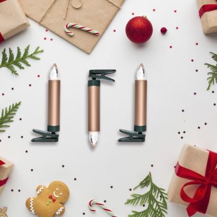 CONJUNTO 10x decorações de Natal LED LED/1xAAA + controlo remoto