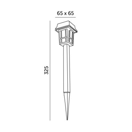 CONJUNTO 12x Lâmpada Solar LED LED/0,06W/1,2V 1xAA 6500K IP44 100 mAh