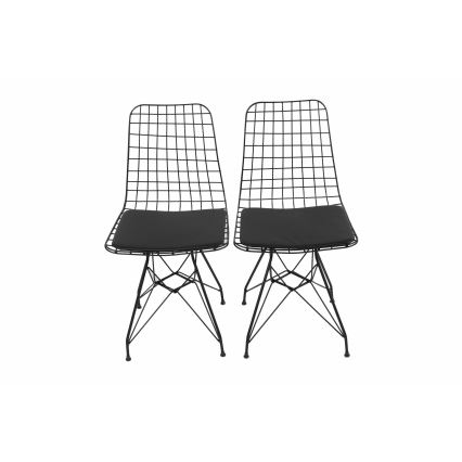 CONJUNTO 2x Cadeira de refeições MINDERLI preta