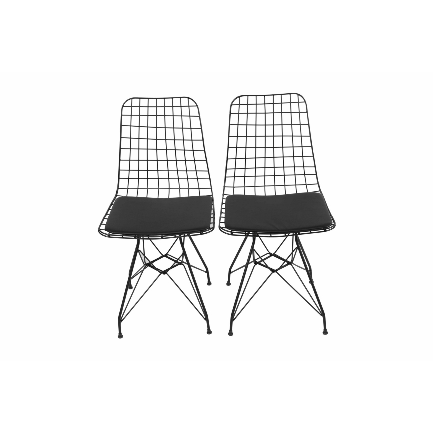 CONJUNTO 2x Cadeira de refeições MINDERLI preta