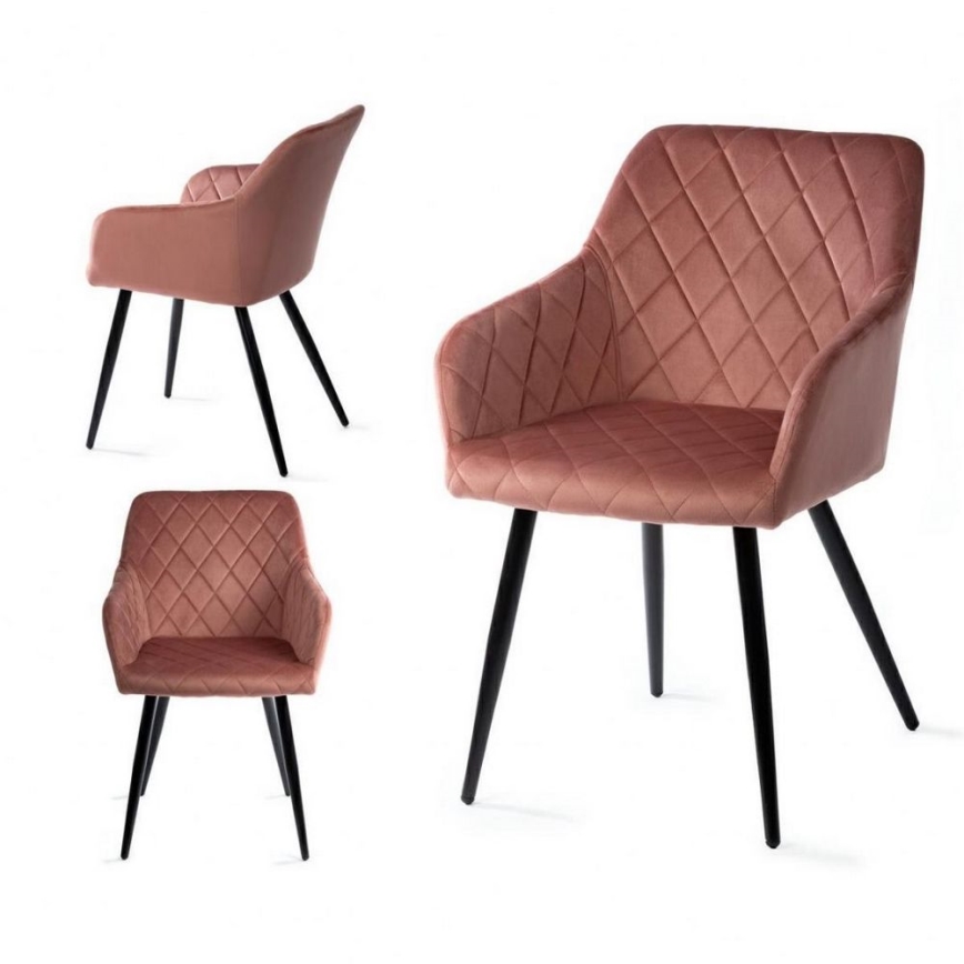 CONJUNTO 2x Cadeiras de Jantar RICO rosa