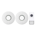CONJUNTO 2x Campainhas sem fios Plug-in 230V/1xA23 IP55 branco