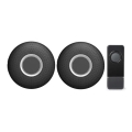 CONJUNTO 2x Campainhas sem Fios Plug-in 230V 1xA23 IP55 preto
