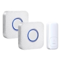 CONJUNTO 2x Campainhas Sem Fios Plug-in cinético 230V branco