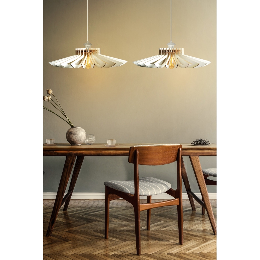 CONJUNTO 2x Candelabro suspenso 1xE27/60W/230V branco diâmetro 52 cm