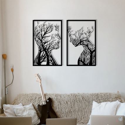 CONJUNTO 2x Decorações de parede 86x63 cm Árvore da Vida metal