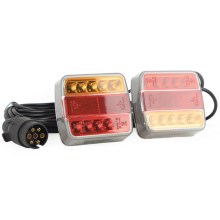 CONJUNTO 2x Iluminação posicional LED MAGNET LED/2,6W/12V IP67 vermelho/laranja