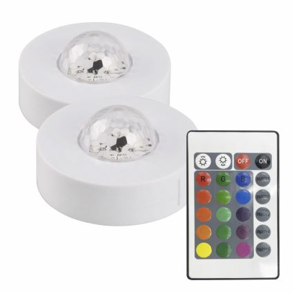 CONJUNTO 2x iluminações decorativas LED RGB com regulação  FESTA 3xAAA/4,5V + comando