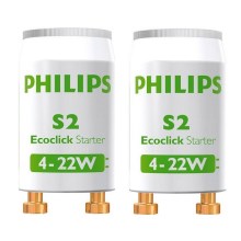 CONJUNTO 2x Iniciador para lâmpadas fluorescentes Philips S2 4-22W