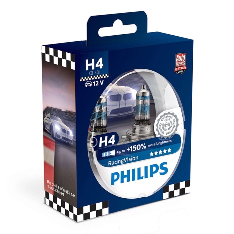 CONJUNTO 2x Lâmpada de carro Philips RACINGVISION 12342RVS2 H4 P43t-38/55W/12V