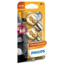 CONJUNTO 2x Lâmpada de carro Philips VISION 12594B2 BAZ15d/4W/12V