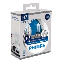 CONJUNTO 2x Lâmpada de carro Philips WHITEVISION 12972WHVSM H7 PX26d/55W/12V + 2 poziční žárovky