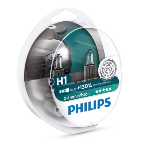 CONJUNTO 2x Lâmpada de carro Philips X-TREME VISION 12258XVS2 H1 P14,5s/55W/12V