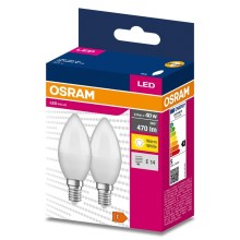 CONJUNTO 2x Lâmpada LED B35 E14/4,9W/230V 3000K - Osram