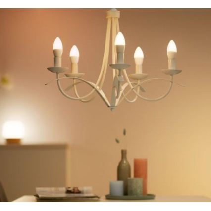 CONJUNTO 2x Lâmpada LED com regulação C37 E14/4,9W/230V 2700-6500K CRI 90 Wi-Fi - WiZ