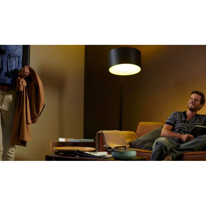 CONJUNTO 2x Lâmpada LED com regulação Philips Hue WHITE E27/9W/230V 2700K