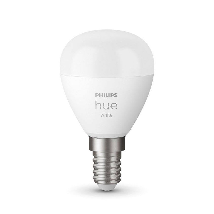 CONJUNTO 2x Lâmpada LED com regulação Philips Hue WHITE P45 E14/5,5W/230V 2700K