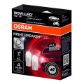 CONJUNTO 2x Lâmpada LED para Carro NIGHT BREAKER W2.1x9.5d/1W/12V 5700K - Osram