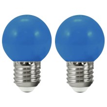CONJUNTO 2x Lâmpada LED PARTY E27/0,5W/36V azul