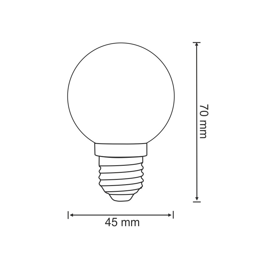 CONJUNTO 2x Lâmpada LED PARTY E27/0,5W/36V verde