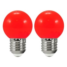 CONJUNTO 2x Lâmpada LED PARTY E27/0,5W/36V vermelha