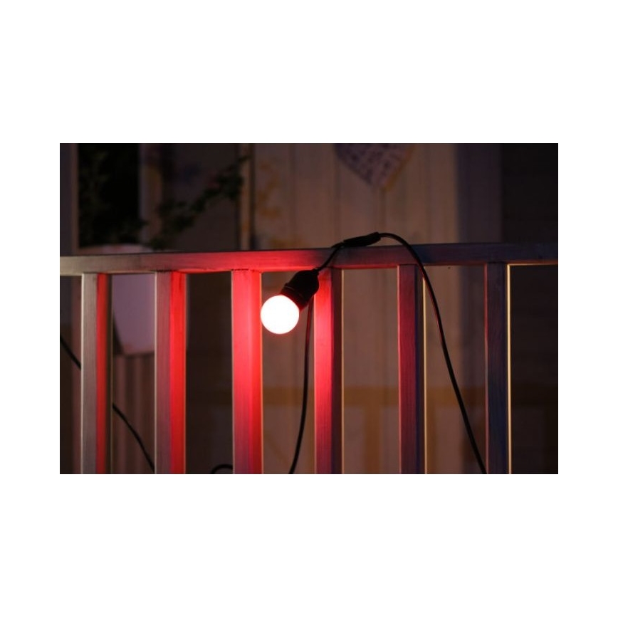 CONJUNTO 2x Lâmpada LED PARTY E27/0,5W/36V vermelha